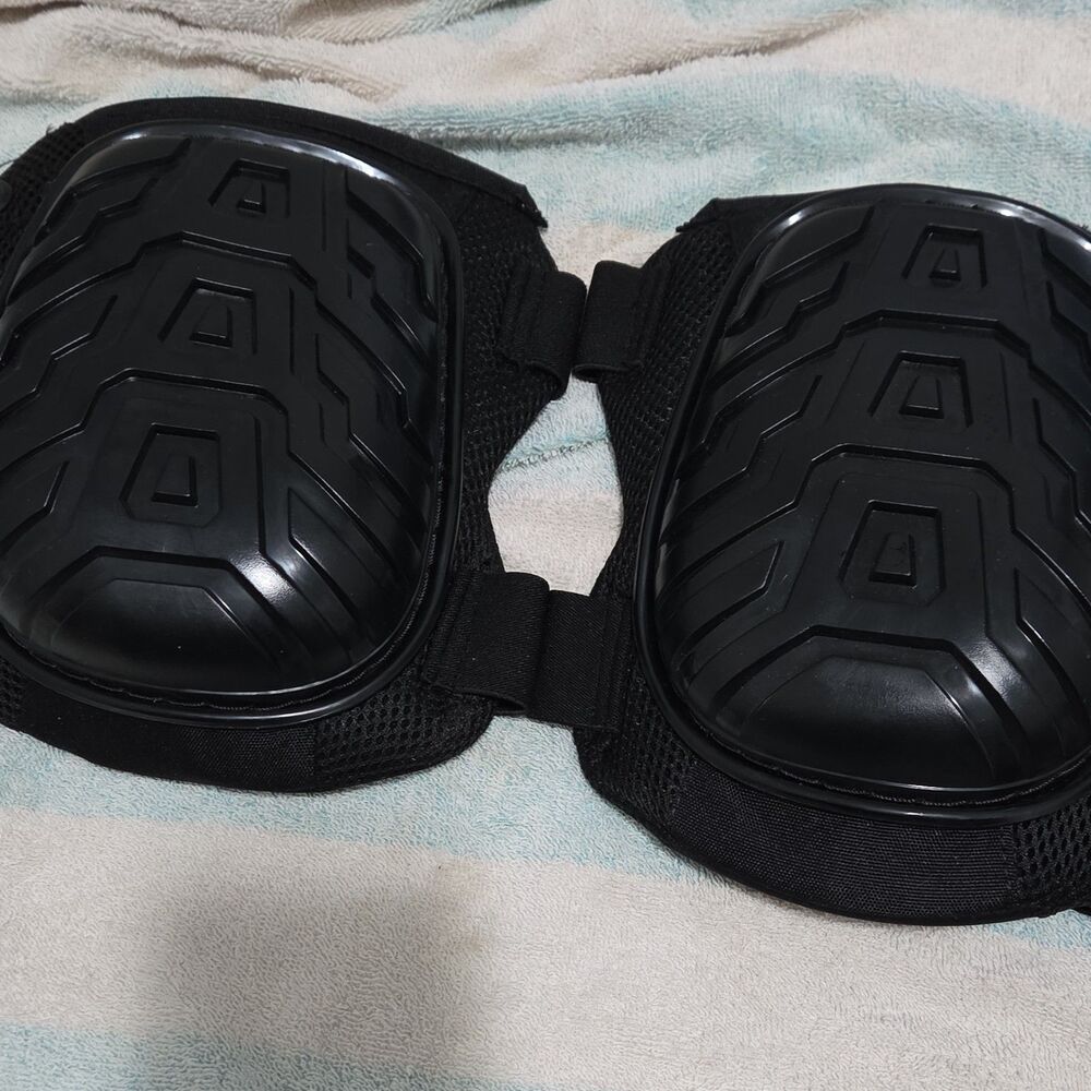 NoCry KneeGuard Professional Heavy Duty Work Gel Knee Pads Black Hard Cap Clean